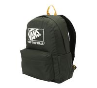 Vans Mochila Off The Wall, Verde Oscuro con Logo Blanco, Asas Amarillas