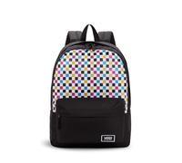 Vans Mochila unisex a cuadros con purpurina para mujer y niña, color negro