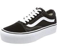 Vans Old Skool Platform, Zapatillas Mujer, Negro/Blanco (Black/True White), 35 EU Ancho