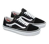 VANS Old Skool Skate - Zapatillas de skate extrafuertes y plantilla con amortiguación extraíble, negro/blanco, 44.5 EU
