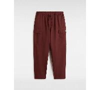 Vans - Pantalones cargo Range de corte holgado y tiro caído con cinturilla elástica, Hombre, Burdeos, Talla: L