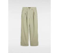 Vans - Pantalones con pinzas de corte holgado Alder, Mujer, Beis, Talla: 32