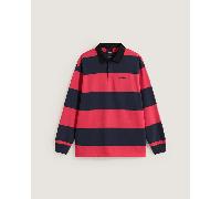 Vans - Polo de rugby de punto a rayas Ward, Hombre, Rojo, Talla: M