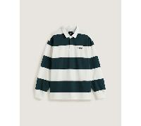 Vans - Polo de rugby de punto a rayas Ward, Hombre, Verde, Talla: M