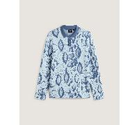 Vans - Polo Raw Instinct de manga larga, Hombre, Azul, Talla: XS