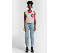 Vans Stella Sweater Vest Mended Check Denim Oatmeal Talla: S | Chalecos Outlet | Mujer | Azul