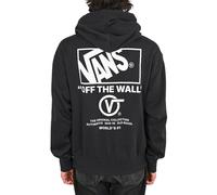 Vans Sudadera con Capucha Tipo Pullover Apiladas Negro/Blanco Algodón