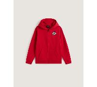 Vans - Sudadera con capucha y cremallera Dumpster Raccoon de niños (8-14 años), Rojo, Talla: L