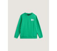 Vans - Sudadera con cuello redondo By Blocked Box de niños (8-14 años), Verde, Talla: L
