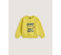 Vans - Sudadera con cuello redondo Hot Dawg de niños (2-8 años), Amarillo, Talla: 4-5A