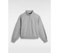 Vans - Sudadera de cuello alto con punto doble y corte holgado Elevated, Mujer, Gris, Talla: L