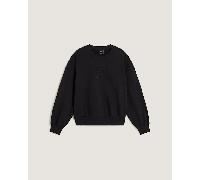 Vans - Sudadera de cuello redondo Ellipse Retro, Mujer, Negro, Talla: XXL