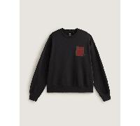 Vans - Sudadera de cuello redondo Stretch Stack Crackle, Hombre, Negro, Talla: XXL