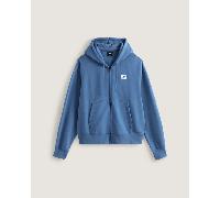 Vans - Sudadera elástica con capucha y cremallera con logotipo, Hombre, Azul, Talla: S