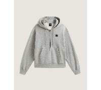Vans - Sudadera elástica con capucha y cremallera con logotipo, Hombre, Gris, Talla: M