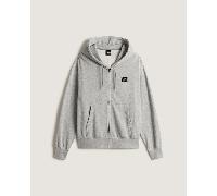 Vans - Sudadera elástica con capucha y cremallera con logotipo, Hombre, Gris, Talla: S