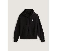 Vans - Sudadera elástica con capucha y cremallera con logotipo, Hombre, Negro, Talla: L