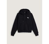 Vans - Sudadera elástica con capucha y cremallera con logotipo, Hombre, Negro, Talla: M