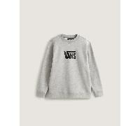 Vans - Sudadera elástica con logotipo y cuello redondo de niños (8-14 años), Gris, Talla: M