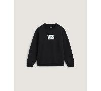 Vans - Sudadera elástica con logotipo y cuello redondo de niños (8-14 años), Negro, Talla: S