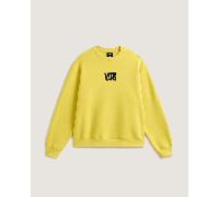 Vans - Sudadera elástica de cuello redondo con logotipo, Hombre, Amarillo, Talla: M