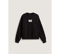 Vans - Sudadera elástica de cuello redondo con logotipo, Hombre, Negro, Talla: M