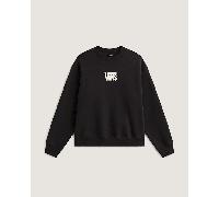 Vans - Sudadera elástica de cuello redondo con logotipo, Hombre, Negro, Talla: XXL