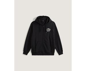 Vans - Sudadera holgada con capucha y cremallera World Tour, Hombre, Negro, Talla: XS
