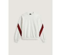 Vans - Sudadera retro deportiva con cuello redondo, Hombre, Blanco, Talla: M