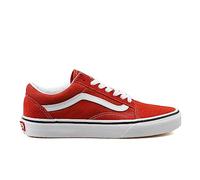 Vans Tenis Unisex U Old Skool de Moda, Rojo y Blanco, 3.5 UK