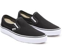 Vans Slip-on - Zapatillas bajas clásicas Canvas para adultos, suela blanca de zapato negro, 43 EU