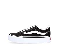 Vans Ward Platform, Zapatillas Mujer, Canvas Black White, 40.5 EU