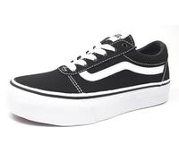 Vans Ward Platform, Zapatillas Niñas, Canvas Black White, 38 EU