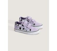 VANS Zapatillas bajas con velcro, UY OLD SKOOL V. Color Negro/Violeta/Blanco