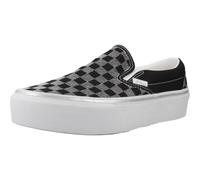 Vans Zapatillas Clásicas Unisex Sin Cordones de Plataforma, Cuadros Metálicos Negro, 7.5 US Hombre