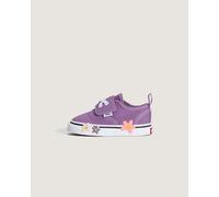 Vans - Zapatillas de bebé Authentic V con cordones elásticos (1-4 años), Púrpura, Talla: 26