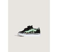 Vans - Zapatillas de bebé Old Skool V (1-4 años), Negro/Verde, Talla: 20