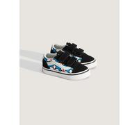 VANS Zapatillas de velcro OLD SKOOL V. Color Negro/Azul/Blanco