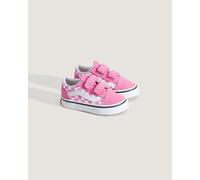 VANS Zapatillas de velcro OLD SKOOL V. Color rosa/blanco