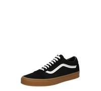 Vans Old Skool, Zapatillas Deportivas Unisex, Negro con Franja Blanca, Suela de Goma Color Caramelo (Negro, Sistema Tallas Calzado EU, Adulto, Números, Mediano, 38)