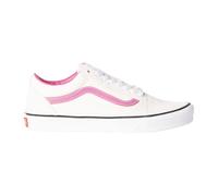 Vans- Zapatillas Deportivas de Caña Baja con Detalles Rosados- Shoes- Mujer- Blanco- 37 EU- Zapatillas Deportivas de Caña Baja con Detalles Rosados