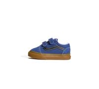 Vans - Zapatillas de bebé Old Skool V (1-4 años), Azul, Talla: 24.5