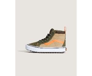 Vans - Zapatillas impermeables Sk8-Hi Checkerboard de niños (8-14), Verde, Talla: 27