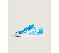 Vans - Zapatillas Old Skool V Checkerboard de niños (de 4 a 8 años), Azul, Talla: 30.5
