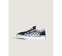 Vans - Zapatillas Old Skool V Checkerboard de niños (de 4 a 8 años), Azul, Talla: 31.5