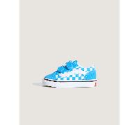 Vans - Zapatillas Old Skool V Checkerboard de niños pequeños (1-4 años), Azul, Talla: 26
