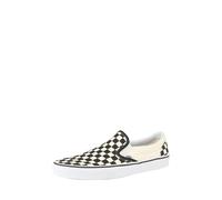 Checkerboard classic slip-on zapatos vans (checker blanco y negro / blanco)