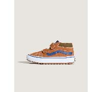 Vans - Zapatillas Sk8-Mid para niños (4-8 años), Naranjo/Marrón, Talla: 32