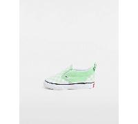 Vans - Zapatillas Slip-On de niños (1-4 años), Verde, Talla: 23.5