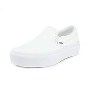 Vans Zapatos Deportivos clásicos para Mujer, sin Cordones, Color Blanco, Talla 4, White, 4.5 UK Men/ 3.5 UK Women